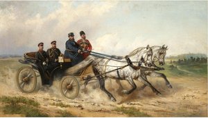 Tsaari Aleksanteri III ja Keisari Vilhelm II maalla, 1888