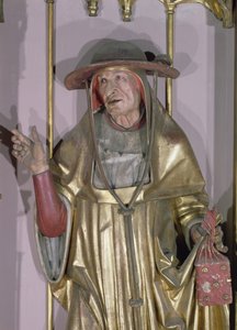 Isenheimin alttaritaulu, Saint Jerome, yksityiskohta Saint Jeromesta, n. 1490 maali puulle