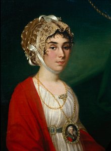Näyttelijän ja laulajan muotokuva, kreivitär Praskovya Sheremetjeva Zhemchugova 1768-1803, 1802