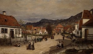 Kaupungin katu jokapäiväistä elämää tekijältä Nils Andreas Johannesen