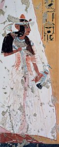Nuori nainen ankan kanssa, kopio freskosta Ipouyn haudasta, Thebasta, Ramesses II:n valtakaudelta, levy Ancient Egyptian Paintings, Nina Daviesin laatimasta teoksesta tekijältä Nina de Garis Davies
