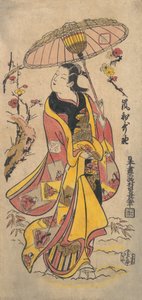 Tea c ja r Arashi Waka, vai mitä? 1738. , hyttynen. 1738. tekijältä Nishimura Shigenaga