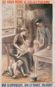 Tehdastyöläisten talo, vaalijuliste, 1909 värillinen lito