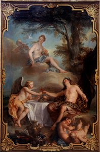 Venus, Bacchus ja rakkaus. Nicolas Coypelin maalaus (1690-1734) tekijältä Noel Nicholas Coypel