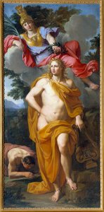 Apollo Crown by Minerve Painting Noel Coypel (1628-1707) 1668 Sun. 2,14x1,03 m