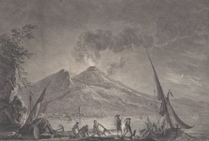 Näkymä Vesuvius-vuorelle sellaisena kuin se oli vuosina 1757, 1762.