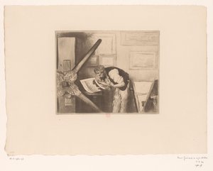 Henri Charles Guérardin muotokuva hänen studiossaan tekijältä Norbert Goeneutte