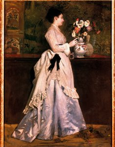 Norbert Goeneutten (1854-1894) maalaus Nainen kimpussa. 1800-luvulla. Yksityinen kokoelma