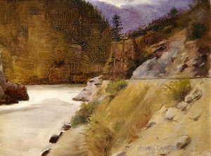 Hell Gate Canyon, Fraser River, Kanada (öljy)