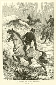 Australian alkuperäiskansan jäljitys (kaiverrus) tekijältä Norman Hardy
