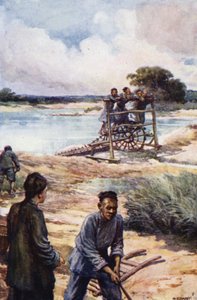 Kiina: vesipyörä (väri litho) tekijältä Norman Hardy