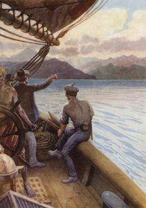 Risteily Etelämeren saarilla (väri litho) tekijältä Norman Hardy
