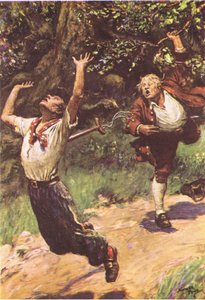 Se osui huonoon Tomiin ennen kaikkea MacDonaldin vuonna 1947 julkaisemasta Treasure Islandista (väri litho)