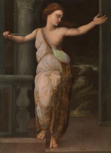 Lucretian itsemurha, n. 1530-50 (öljy paneelille)