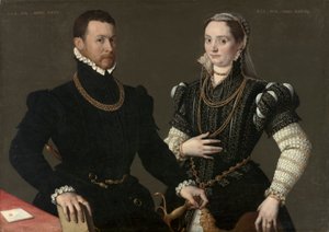 Pariskunnan muotokuva, c. 1580-1588 (öljy kankaalle)