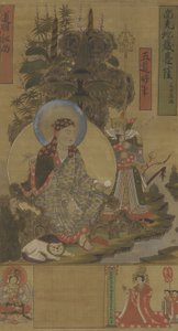 Ksitigarbha ja Bodhisattva, Song-dynastia, 10. vuosisadan loppu - 1000-luvun alku (mustetta, väriä ja kultaa silkillä)