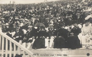 Arvohenkilöt katsomassa vuoden 1906 olympialaisia, Ateena tekijältä Norwegian Photographer