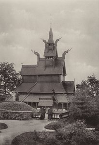 Fantoft, Stave-Church, Bergen (m/w kuva)