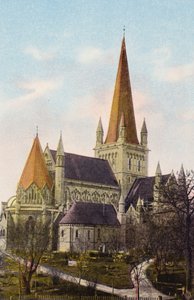 Norge / Norja: Trondhjems Komkirke (värillinen kuva). tekijältä Norwegian Photographer