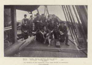 Retkikunnan jäsenet palattuaan Christianiaan (m/w kuva) tekijältä Norwegian Photographer