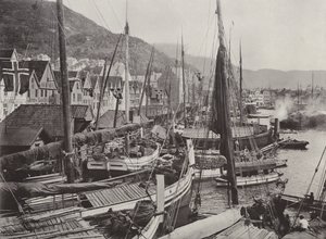 Näkymä Bergenin satamaan tekijältä Norwegian Photographer