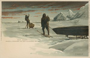 Nansenin Fram-retkikunta, toukokuu 1896 (värilitho) tekijältä Norwegian School
