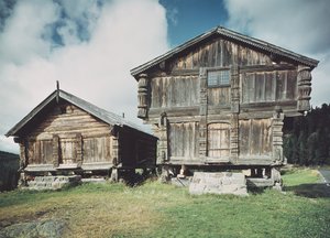Talonpoikatalot, rakennettu n.1712 tekijältä Norwegian School