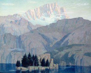 Auringon ennustaminen, n. 1920 (öljy aluksella)