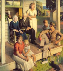 No More Chores, Perhe lomalla, n.1935 (öljy kankaalle)