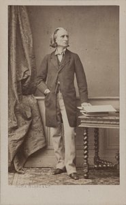 Säveltäjä Franz Lisztin muotokuva 1811-1886, n. 1870. tekijältä Numa Blanc