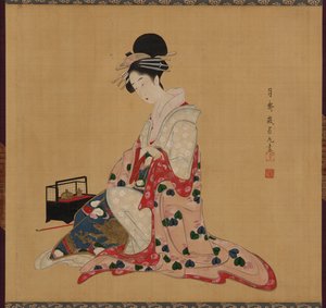 Oiran, Edo-kausi, 1800-luvun alku-puoli. tekijältä Numata Gessai