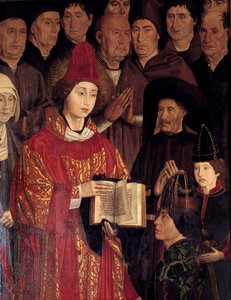 Saint Vincentin polyyptyykki (Paineis de Sao Vicente de Fora). Pyhän Vincentin ja Portugalin prinssin Henri Le Navigateurin (1394-1460) muotokuva. Nuno Goncalvesin maalaus, portugalilainen 1400-luvun taidemaalari. Kansallinen muinaisen taiteen museo, Lissa