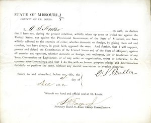 O. S. Fullerin (Missouri, St.Louisin piirikunta) uskollisuudenvala. tekijältä O.S. Fuller