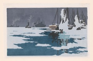 Näkymä Bremerhavenista tekijältä O. Droegl (signed by artist)