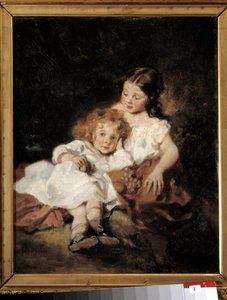 Isosisko Octave Tassaertin (1800-1874) maalaus 1800-luvun Bayonne, Musee Bonnat.