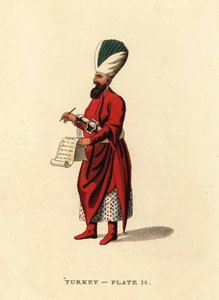 Janissaarien aliupseeri, ottomaanien jalkaväki tekijältä Octavian (after) Dalvimart