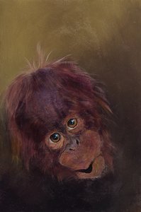 Oranki-vauva 2, 2010 (akryyli puulle) tekijältä Odile Kidd