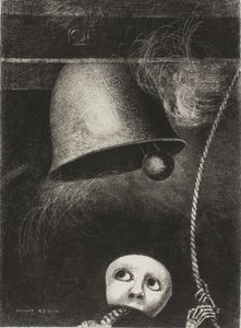 A Mask Sounds the Funeral Knell, levy kolme Edgar Poelle tekijältä Odilon Redon