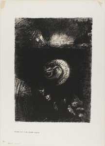 Ja kaikki kauheat olennot nousevat, levy 8/10 tekijältä Odilon Redon