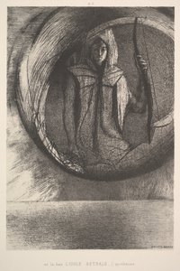 Ja tuolla, Astral Idol, Apotheosis, 1891. tekijältä Odilon Redon