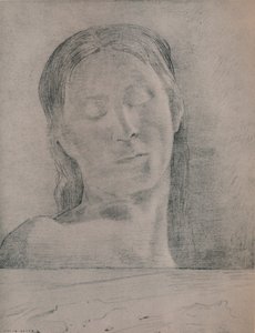 Suljetut silmät, n. 1890, 1946 tekijältä Odilon Redon