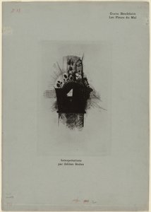 Les Fleurs du Malin kansi/etukappale, levy 1/9 tekijältä Odilon Redon