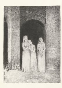 Papittaret olivat varuillaan Papittaret odottivat La Nuit (sarjan nimi) The Night (sarjan nimi) tekijältä Odilon Redon