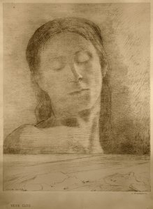 Geschlossene Augen tekijältä Odilon Redon