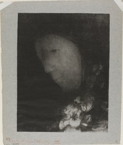 Naisen johtaja kukkakorsaalla tekijältä Odilon Redon