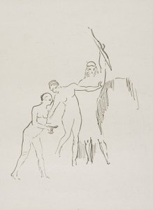 Välittömästi kolme jumalatarta nousee, levy 11/24 tekijältä Odilon Redon