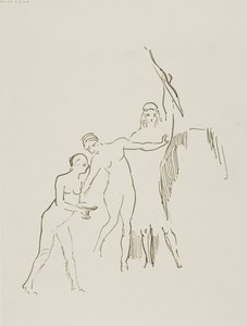 Välittömästi kolme jumalatarta nousee, levy 11 / 24 tekijältä Odilon Redon