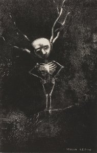 Oksojen sokkelossa kalpea hahmo ilmestyi, levy 2/7 tekijältä Odilon Redon