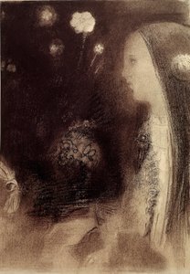Odilon Redonin (1840-1916) kaiverrus unessa 1879 Pariisi, yksityinen kokoelma tekijältä Odilon Redon