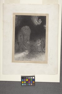 Useita kertoja minä näin taivaassa (litografia kiinaapplikointipaperille) tekijältä Odilon Redon